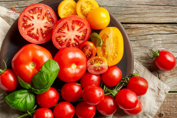 Cà chua có nhiều chất Lycopene với đặc tính chống Oxy hoá cao.