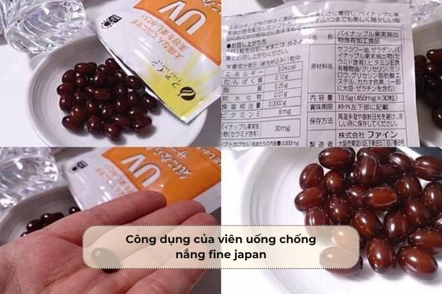 Công dụng của viên uống chống nắng fine japan