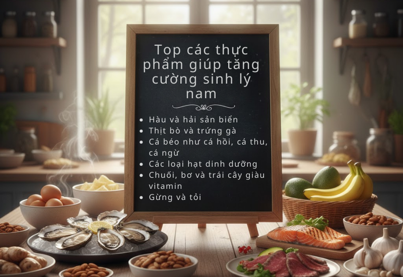 Top các thực phẩm giúp tăng cường sinh lý nam nên bổ sung hằng ngày