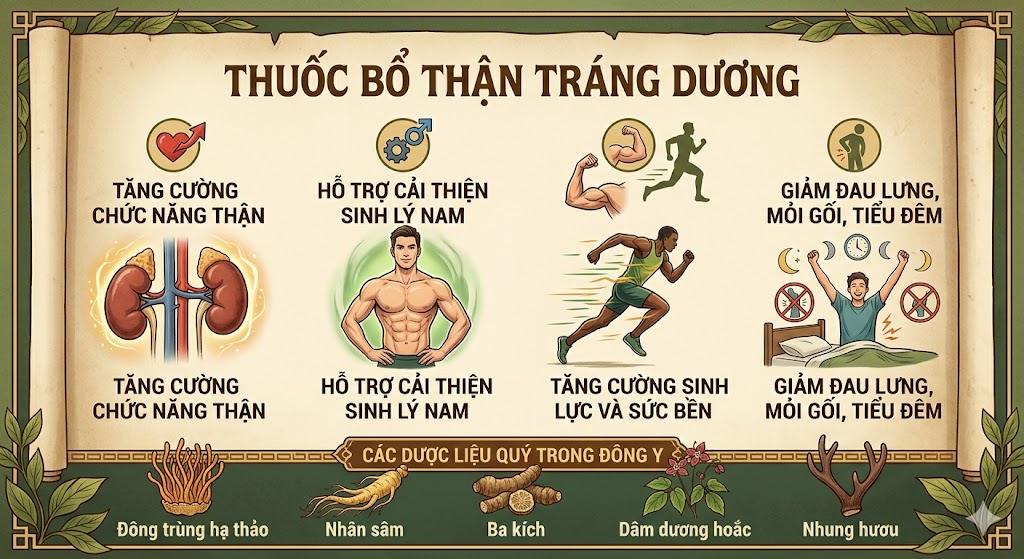 Thuốc bổ thận tráng dương là gì