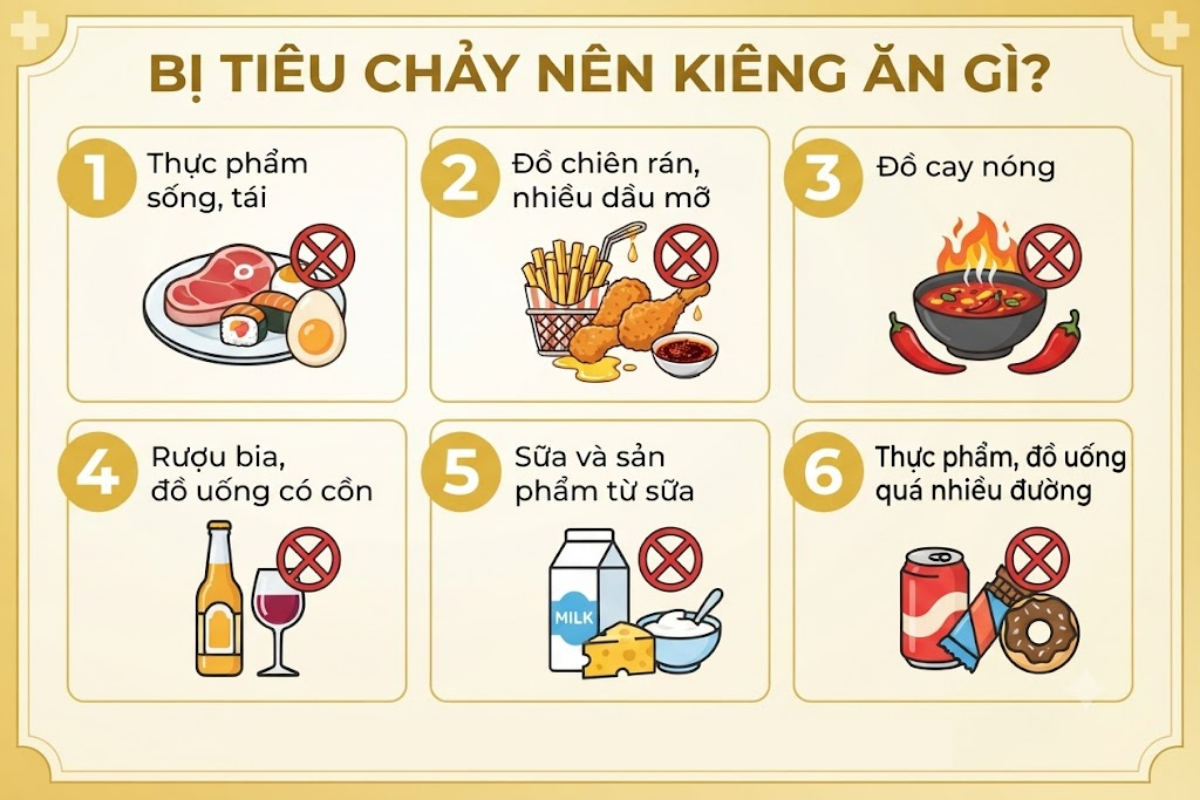 Bị tiêu chảy nên kiêng ăn gì?