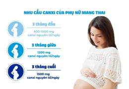 Bà bầu nên uống canxi vào tháng thứ mấy là hợp lý