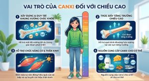 Canxi có vai trò gì đối với chiều cao