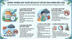 Những trường hợp thuốc bổ gan có thể gây ảnh hưởng đến thận